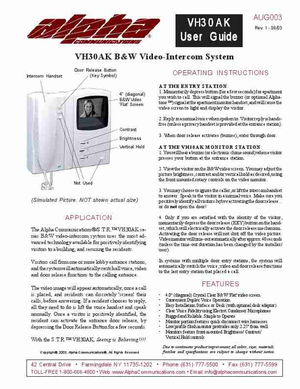 Alpha Tool Com HK Limited Intercom System VH30AK-page_pdf